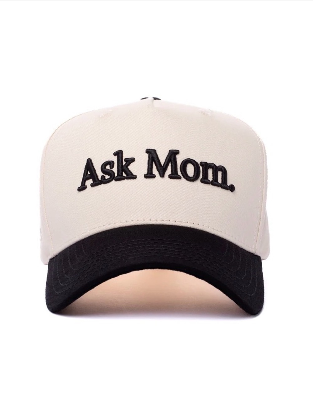 Dad Gang Ask Mom Baseball Cap in Cream and Black xl brand new